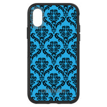 DistinctInk™ OtterBox Symmetry Series Case for Apple iPhone / Samsung Galaxy / Google Pixel - Blue Black Damask Pattern