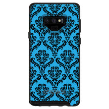DistinctInk™ OtterBox Symmetry Series Case for Apple iPhone / Samsung Galaxy / Google Pixel - Blue Black Damask Pattern
