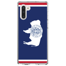 DistinctInk® Clear Shockproof Hybrid Case for Apple iPhone / Samsung Galaxy / Google Pixel - Wyoming State Flag