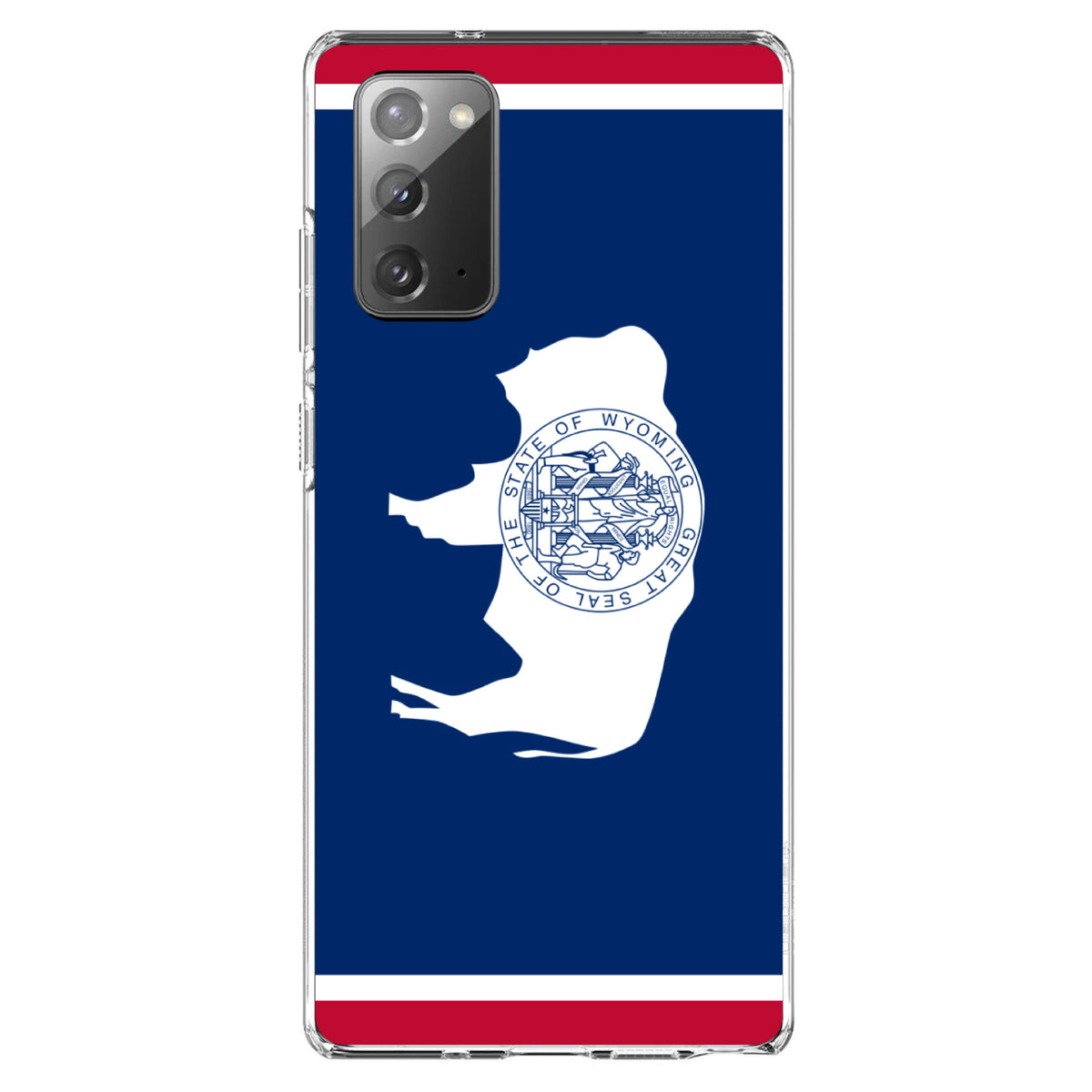 Wyoming State Flag Clear Shockproof iPhone Case, view 7