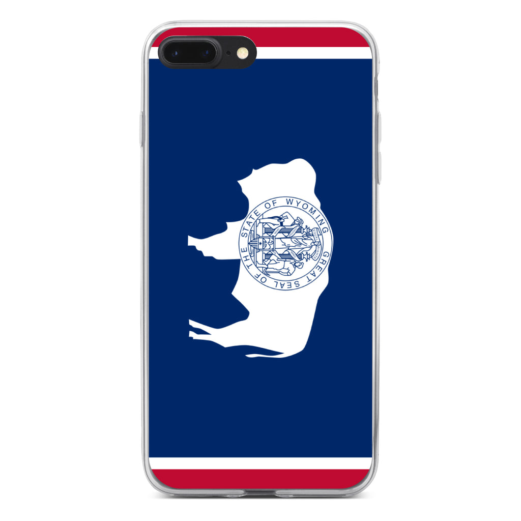 Wyoming State Flag Clear Shockproof iPhone Case, view 6