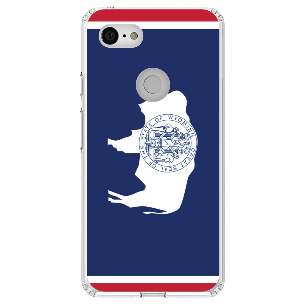 Wyoming State Flag Clear Shockproof iPhone Case, view 21