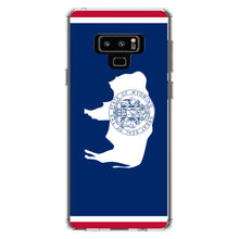 DistinctInk® Clear Shockproof Hybrid Case for Apple iPhone / Samsung Galaxy / Google Pixel - Wyoming State Flag