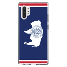 DistinctInk® Clear Shockproof Hybrid Case for Apple iPhone / Samsung Galaxy / Google Pixel - Wyoming State Flag