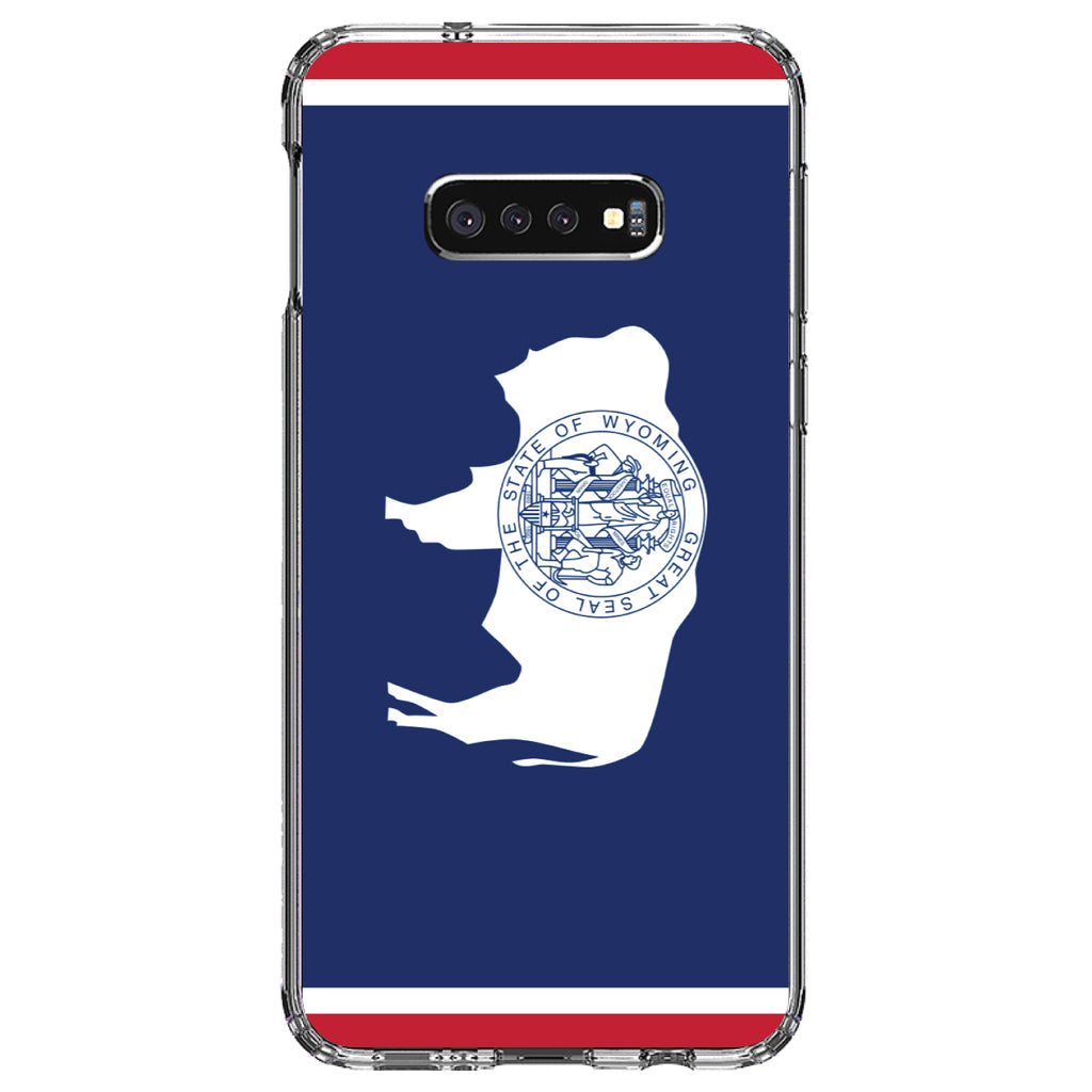 Wyoming State Flag Clear Shockproof iPhone Case, view 18