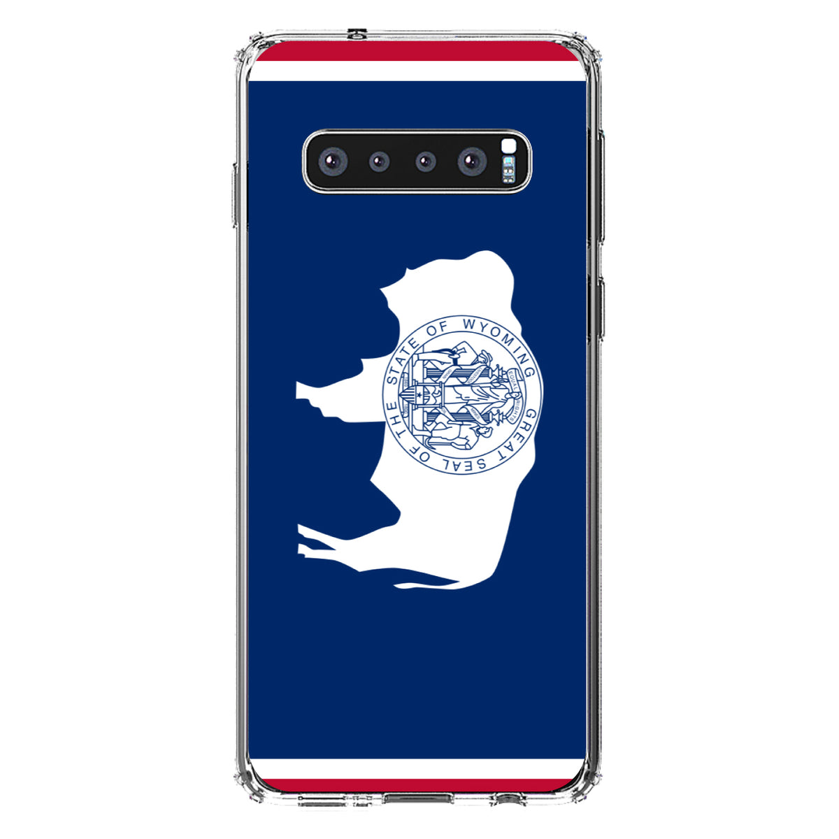 Wyoming State Flag Clear Shockproof iPhone Case, view 16