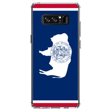 DistinctInk® Clear Shockproof Hybrid Case for Apple iPhone / Samsung Galaxy / Google Pixel - Wyoming State Flag