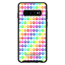 DistinctInk™ OtterBox Symmetry Series Case for Apple iPhone / Samsung Galaxy / Google Pixel - White Rainbow Peace Signs