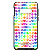 DistinctInk™ OtterBox Symmetry Series Case for Apple iPhone / Samsung Galaxy / Google Pixel - White Rainbow Peace Signs