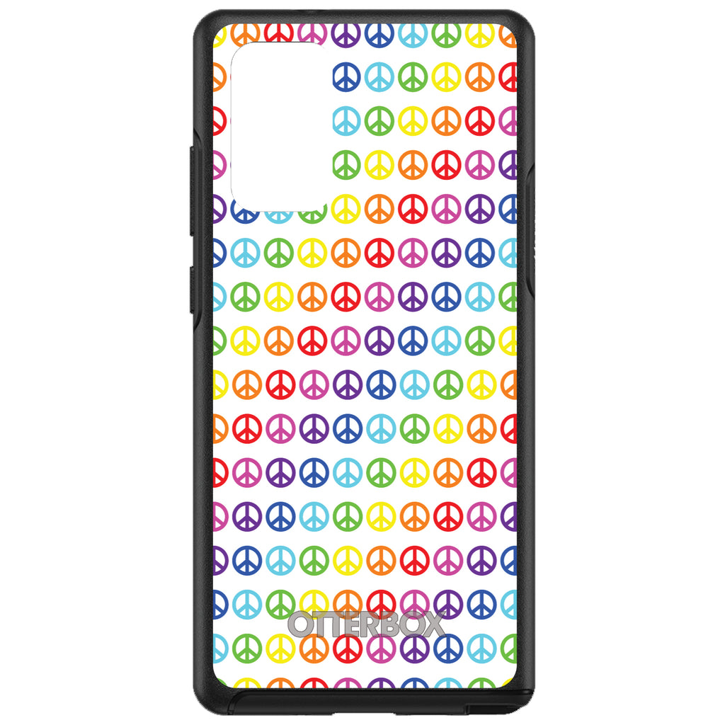 White Rainbow Peace Signs OtterBox Symmetry Case for iPhone & Galaxy, view 10