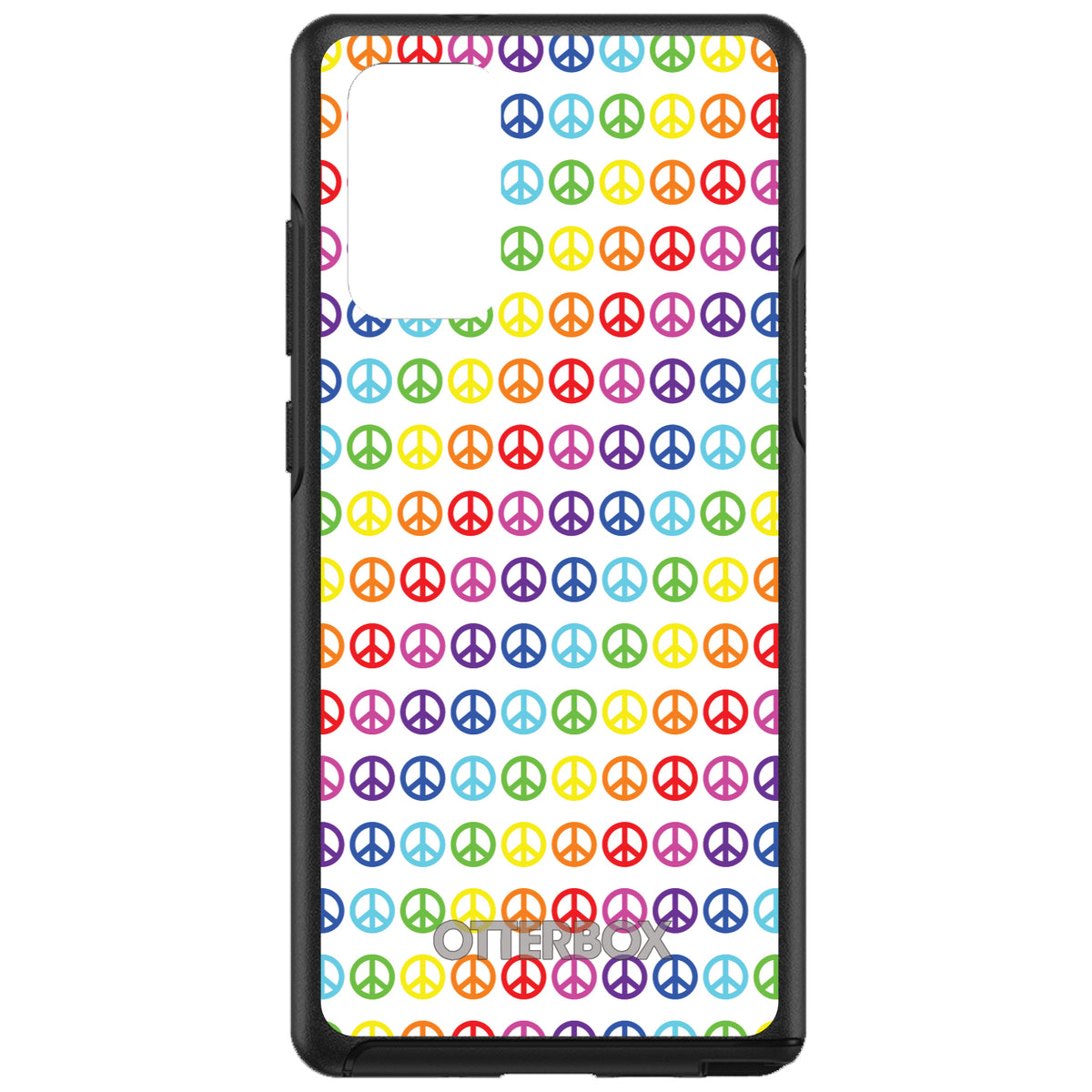 White Rainbow Peace Signs OtterBox Symmetry Case for iPhone & Galaxy, view 10