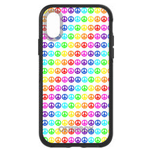 DistinctInk™ OtterBox Symmetry Series Case for Apple iPhone / Samsung Galaxy / Google Pixel - White Rainbow Peace Signs