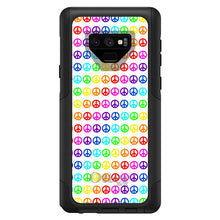 DistinctInk™ OtterBox Commuter Series Case for Apple iPhone or Samsung Galaxy - White Rainbow Peace Signs