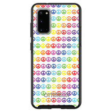 DistinctInk™ OtterBox Symmetry Series Case for Apple iPhone / Samsung Galaxy / Google Pixel - White Rainbow Peace Signs