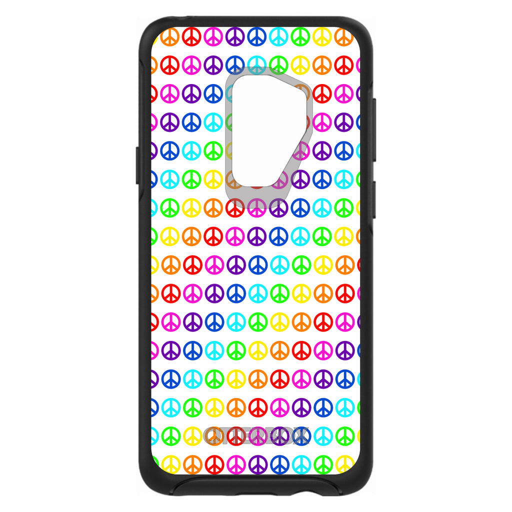 White Rainbow Peace Signs OtterBox Symmetry Case for iPhone & Galaxy, view 9