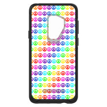 DistinctInk™ OtterBox Symmetry Series Case for Apple iPhone / Samsung Galaxy / Google Pixel - White Rainbow Peace Signs