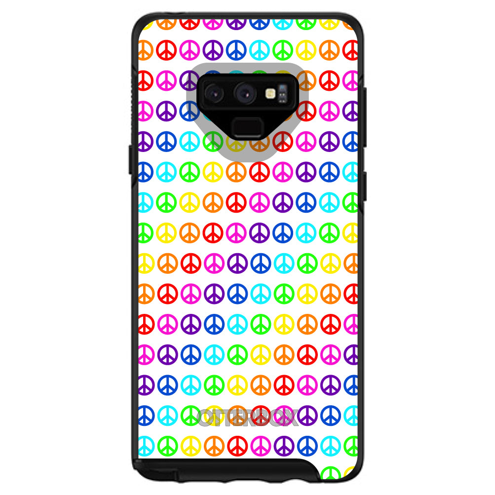 White Rainbow Peace Signs OtterBox Symmetry Case for iPhone & Galaxy, view 13