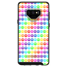 DistinctInk™ OtterBox Symmetry Series Case for Apple iPhone / Samsung Galaxy / Google Pixel - White Rainbow Peace Signs