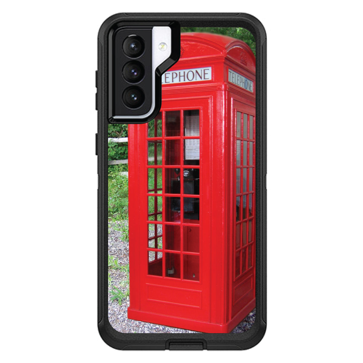 Red London Phone Booth OtterBox Defender Case for iPhone & Galaxy, view 5