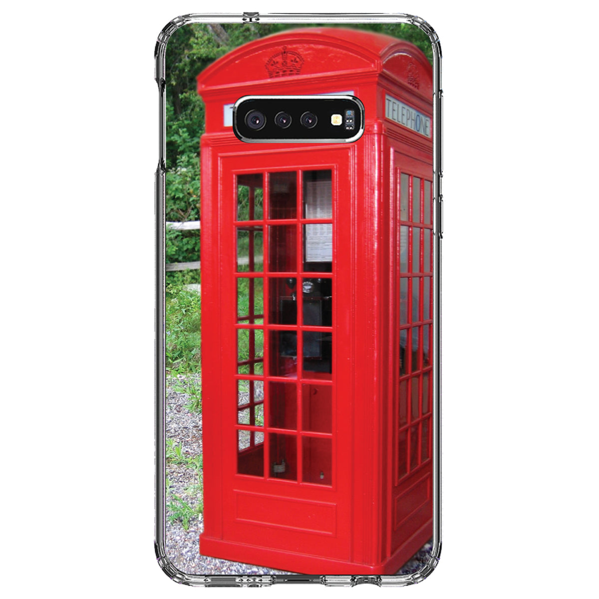 Red London Phone Booth Clear Shockproof iPhone Case, view 18