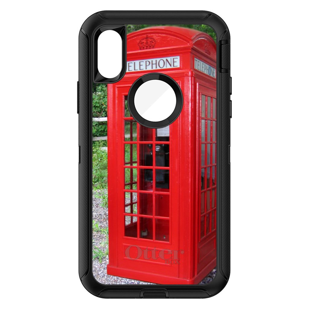Red London Phone Booth OtterBox Defender Case for iPhone & Galaxy, view 3