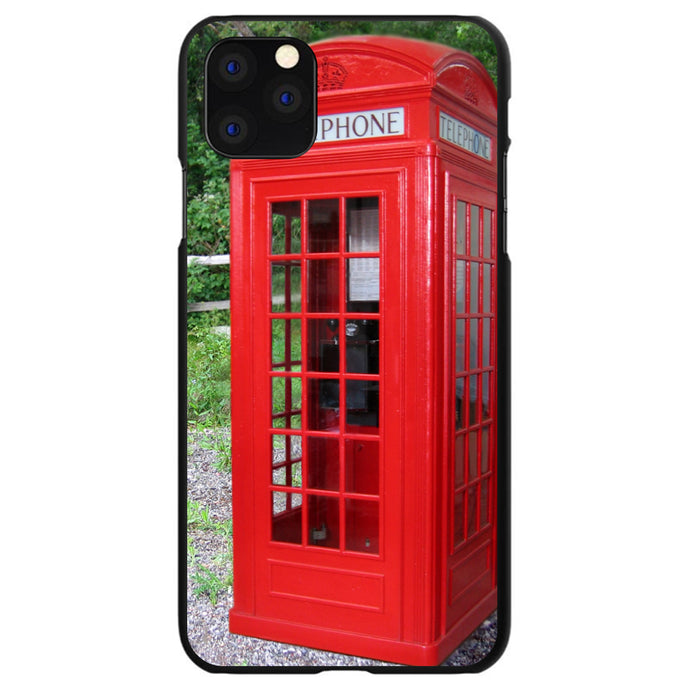 DistinctInk® Hard Plastic Snap-On Case for Apple iPhone or Samsung Galaxy - Red London Phone Booth