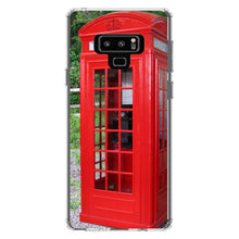 DistinctInk® Clear Shockproof Hybrid Case for Apple iPhone / Samsung Galaxy / Google Pixel - Red London Phone Booth