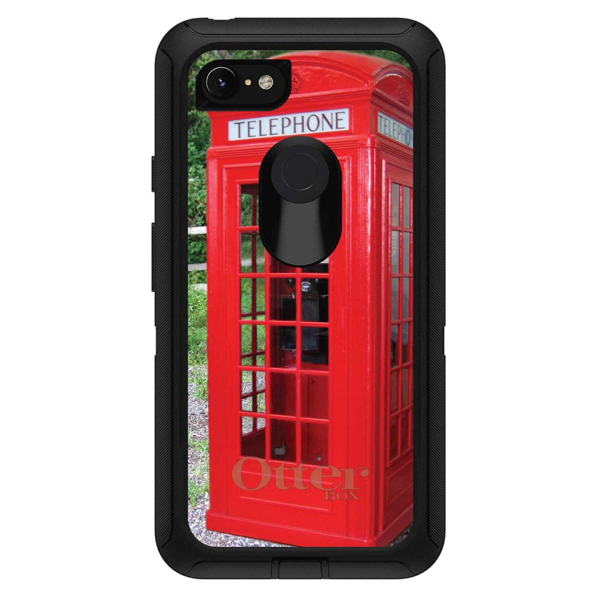 Red London Phone Booth OtterBox Defender Case for iPhone & Galaxy, view 18