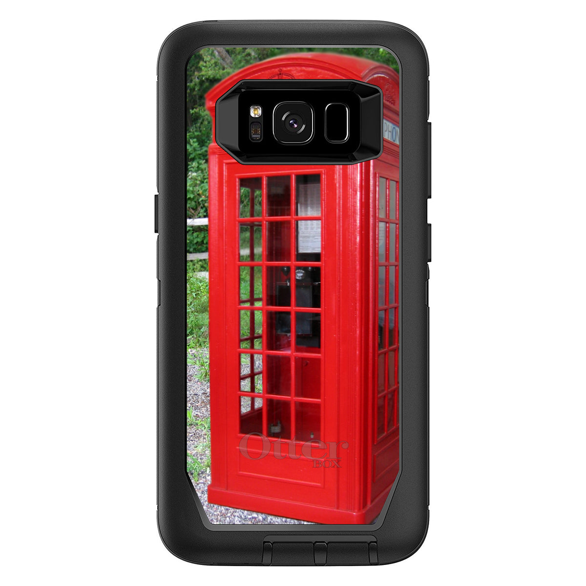 Red London Phone Booth OtterBox Defender Case for iPhone & Galaxy, view 12