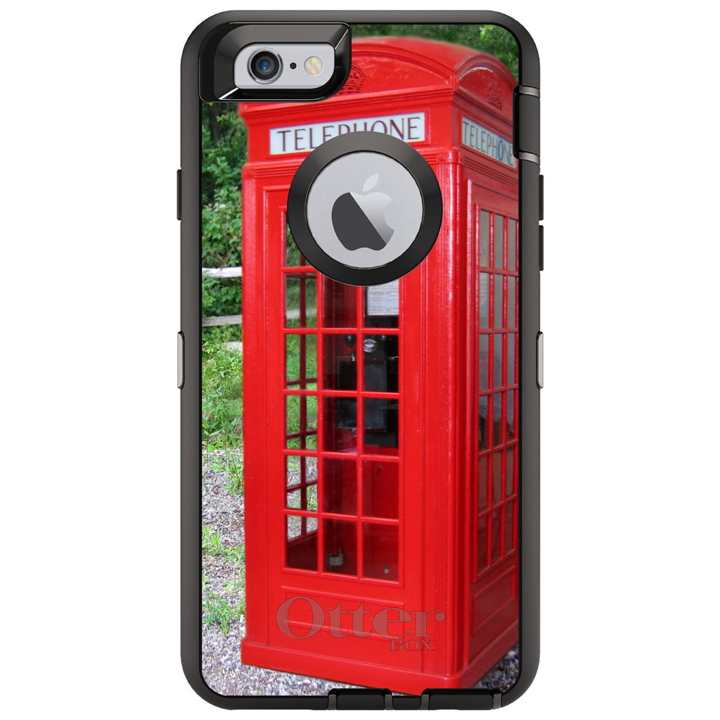 Red London Phone Booth OtterBox Defender Case for iPhone & Galaxy, view 4