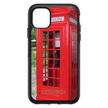 DistinctInk™ OtterBox Symmetry Series Case for Apple iPhone / Samsung Galaxy / Google Pixel - Red London Phone Booth
