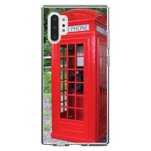DistinctInk® Clear Shockproof Hybrid Case for Apple iPhone / Samsung Galaxy / Google Pixel - Red London Phone Booth