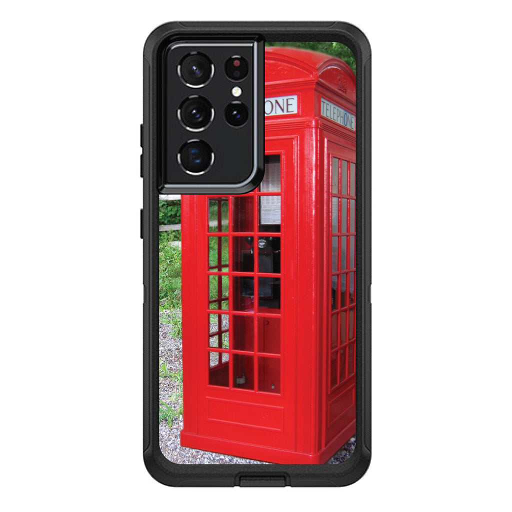 Red London Phone Booth OtterBox Defender Case for iPhone & Galaxy, view 7