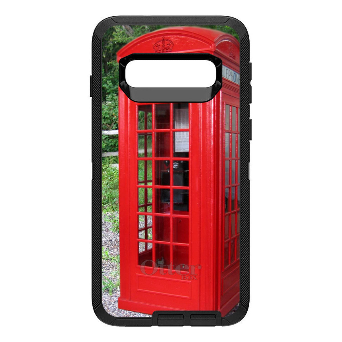 Red London Phone Booth OtterBox Defender Case for iPhone & Galaxy, view 9