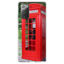 DistinctInk® Clear Shockproof Hybrid Case for Apple iPhone / Samsung Galaxy / Google Pixel - Red London Phone Booth