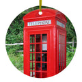 Red London Phone Booth Ceramic Ornament