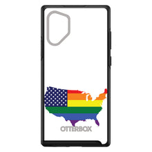 DistinctInk™ OtterBox Symmetry Series Case for Apple iPhone / Samsung Galaxy / Google Pixel - US Map Gay Pride Flag
