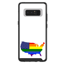 DistinctInk™ OtterBox Symmetry Series Case for Apple iPhone / Samsung Galaxy / Google Pixel - US Map Gay Pride Flag