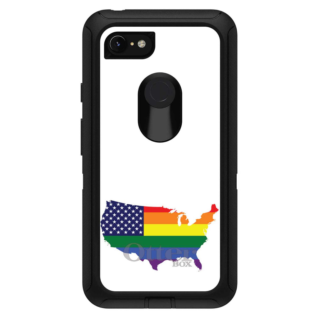 US Map Gay Pride Flag OtterBox Defender Case for iPhone & Galaxy, view 18