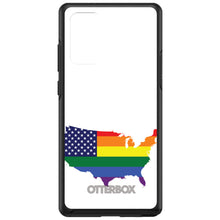 DistinctInk™ OtterBox Symmetry Series Case for Apple iPhone / Samsung Galaxy / Google Pixel - US Map Gay Pride Flag