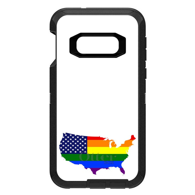 US Map Gay Pride Flag OtterBox Defender Case for iPhone & Galaxy, view 10