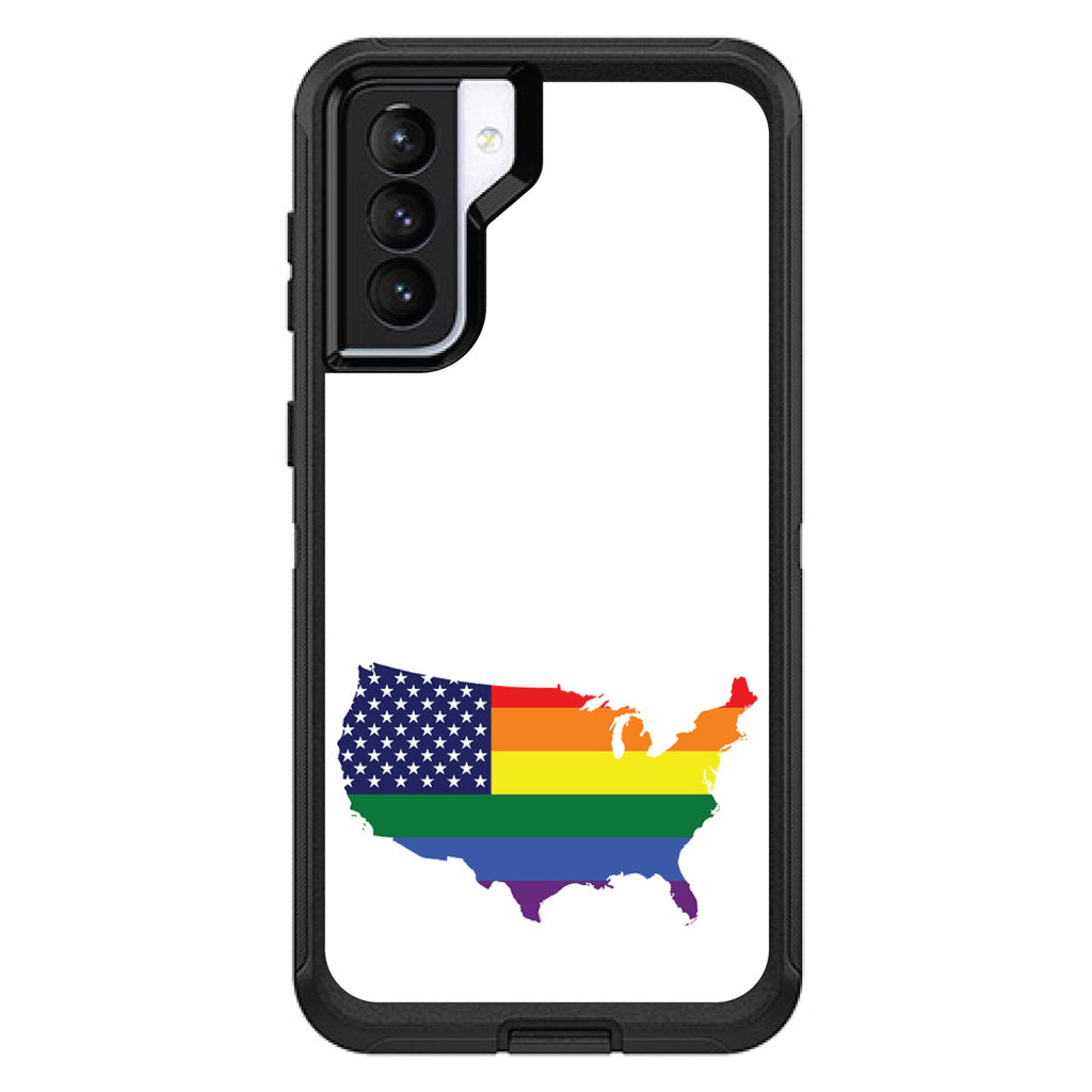 US Map Gay Pride Flag OtterBox Defender Case for iPhone & Galaxy, view 5