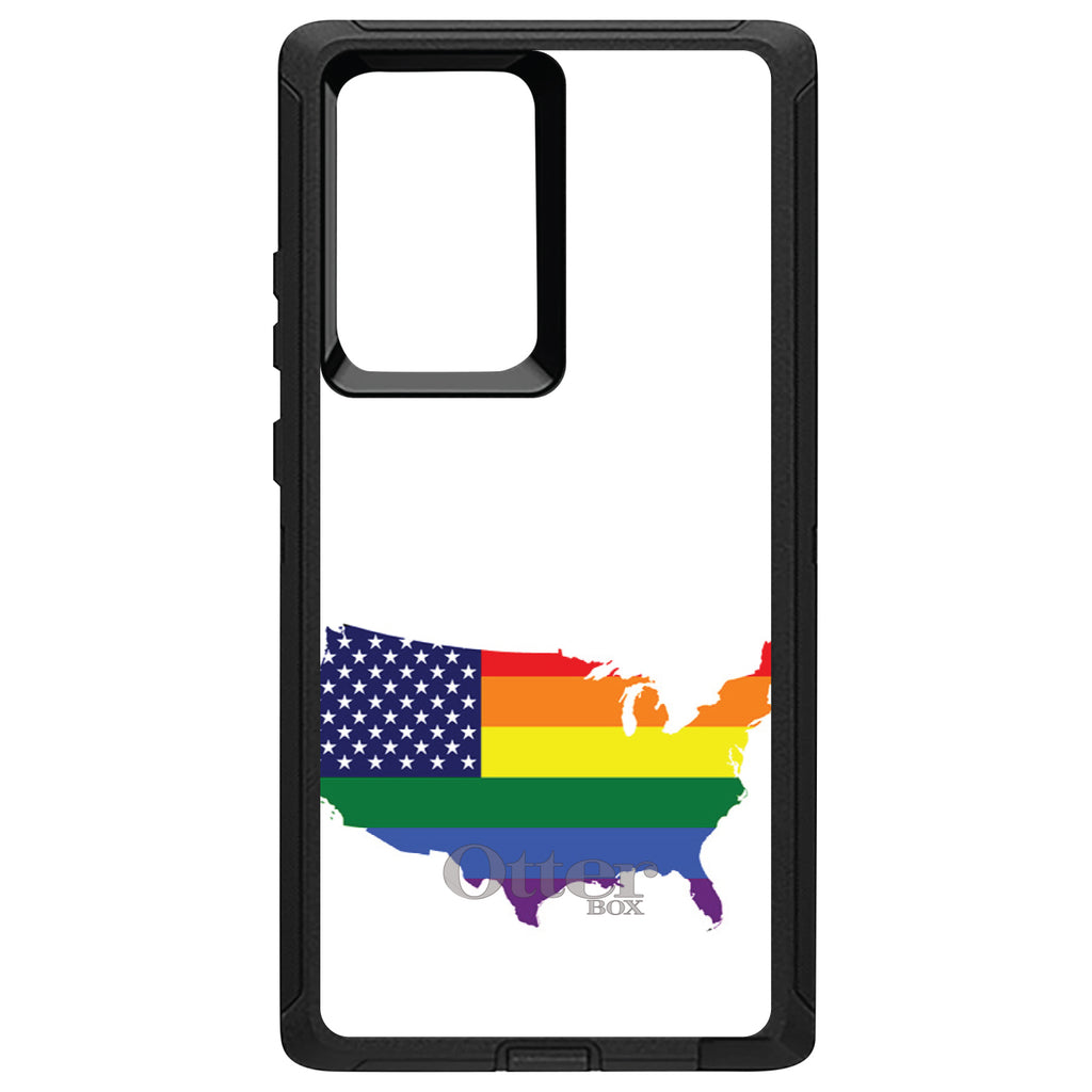 US Map Gay Pride Flag OtterBox Defender Case for iPhone & Galaxy, view 13