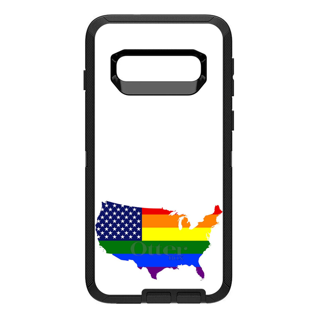US Map Gay Pride Flag OtterBox Defender Case for iPhone & Galaxy, view 9
