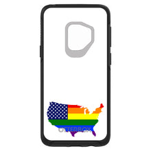 DistinctInk™ OtterBox Symmetry Series Case for Apple iPhone / Samsung Galaxy / Google Pixel - US Map Gay Pride Flag