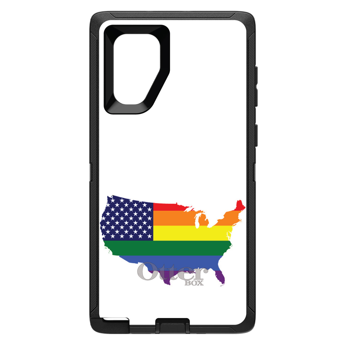 US Map Gay Pride Flag OtterBox Defender Case for iPhone & Galaxy, view 15