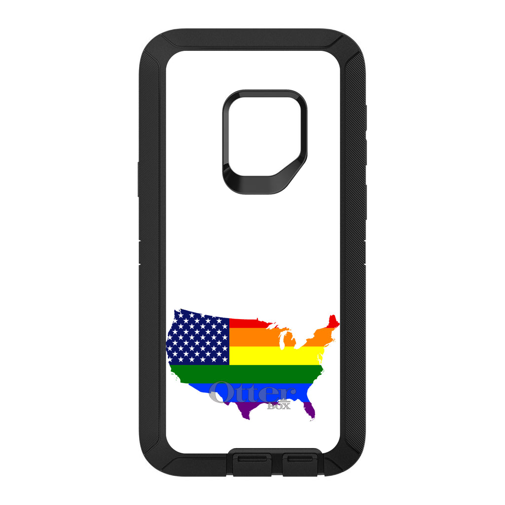 US Map Gay Pride Flag OtterBox Defender Case for iPhone & Galaxy, view 11