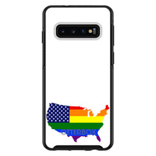 DistinctInk™ OtterBox Symmetry Series Case for Apple iPhone / Samsung Galaxy / Google Pixel - US Map Gay Pride Flag