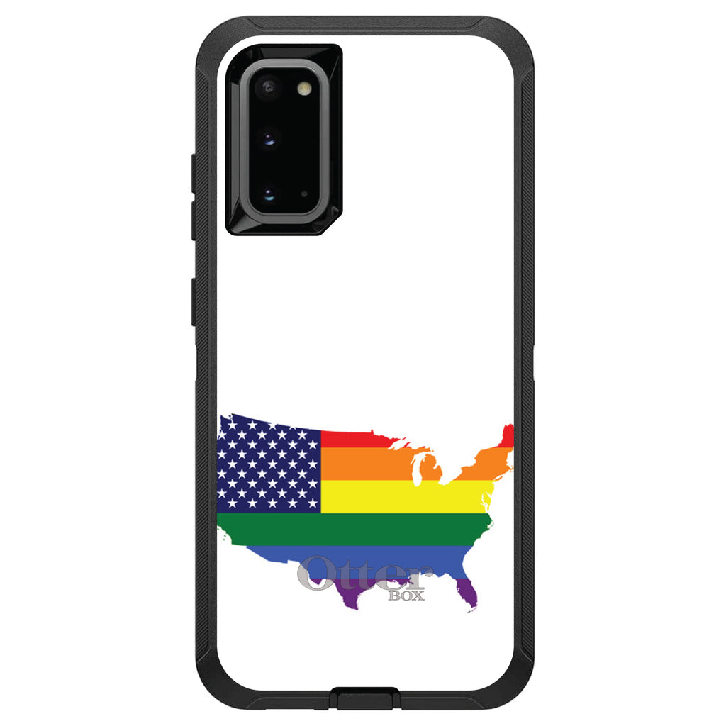 US Map Gay Pride Flag OtterBox Defender Case for iPhone & Galaxy, view 8