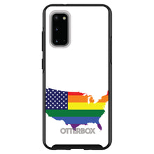 DistinctInk™ OtterBox Symmetry Series Case for Apple iPhone / Samsung Galaxy / Google Pixel - US Map Gay Pride Flag